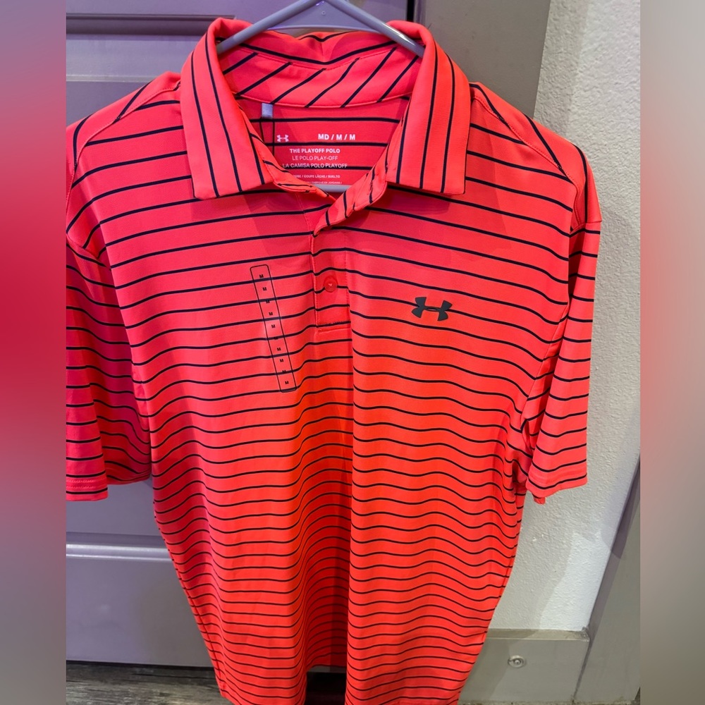 Under Armour Men’s Playoff Polo Shirt Golf - Bright Red - Size Medium - BNWT